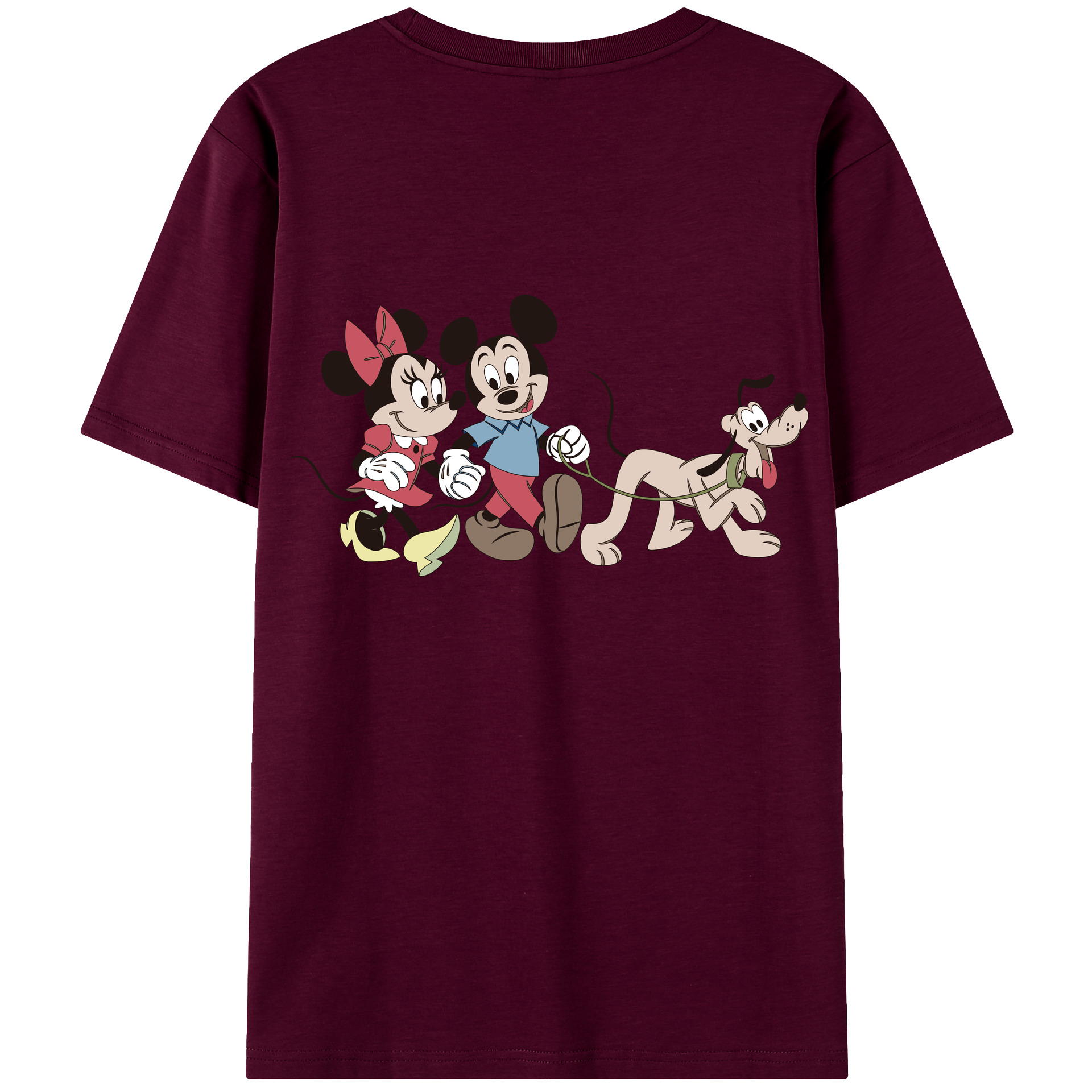 （画像用） ミッキーマウス Mickey Mouse レディース半袖Tシャツ(バックプリント)